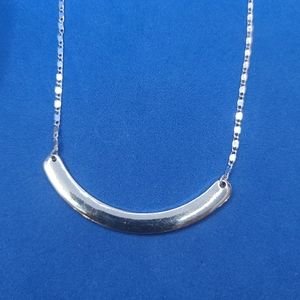 NWT Andante Pure White Brass Necklace 18"